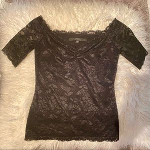 Guess Black Lace Top XS